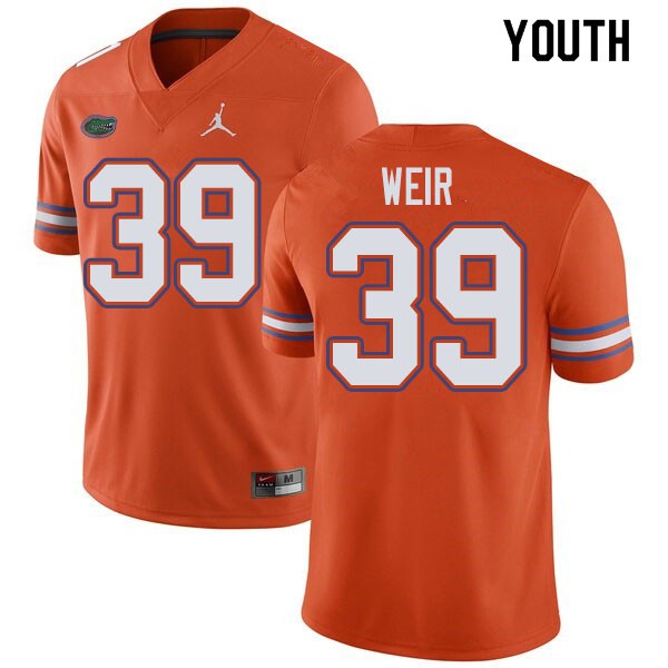 Jordan Brand Youth #39 Michael Weir Florida Gators College Football Jersey Orange